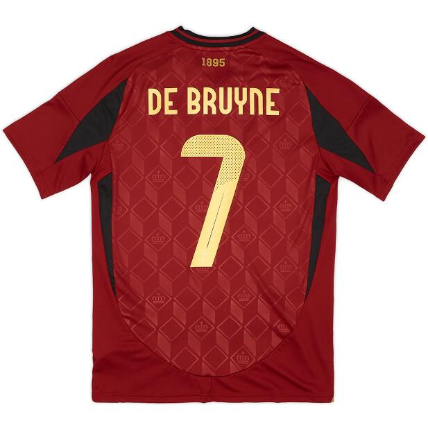 (image for) De Bruyne #7 Belgium Home Jersey EURO 2024